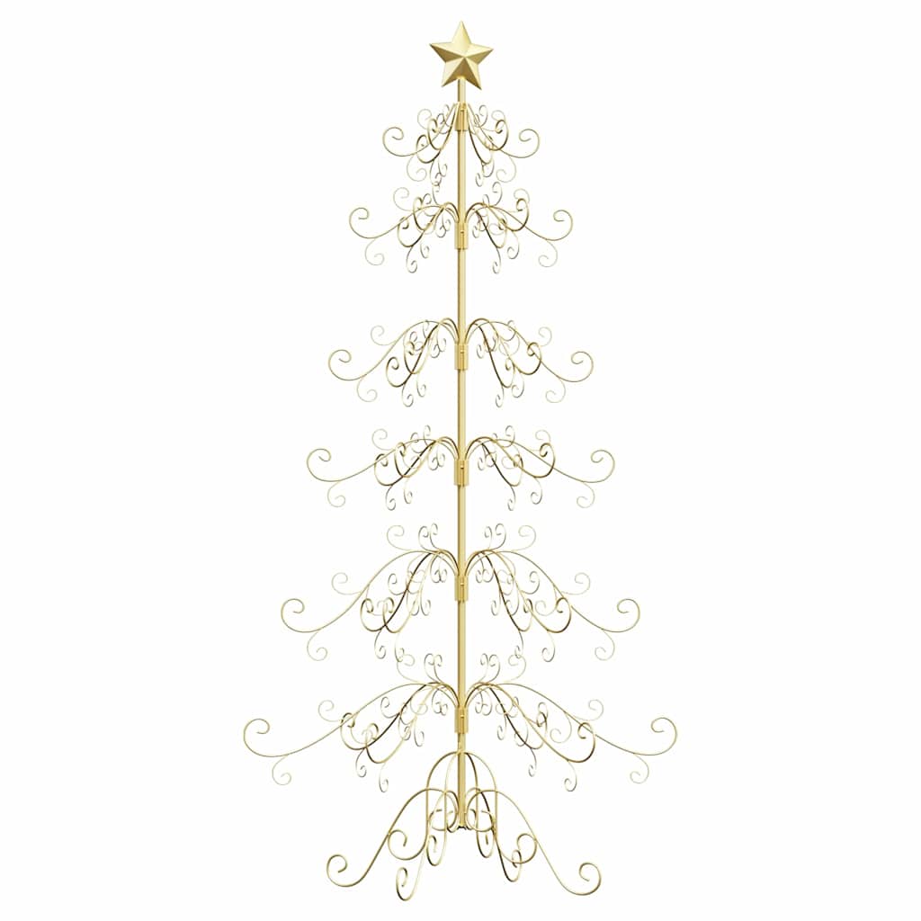 Albero di Natale in metallo con supporto Oro 180 cm