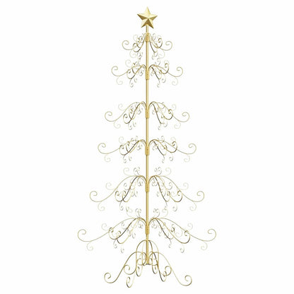 Albero di Natale in metallo con supporto Oro 180 cm