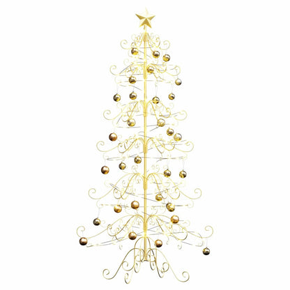 Albero di Natale in metallo con supporto Oro 180 cm