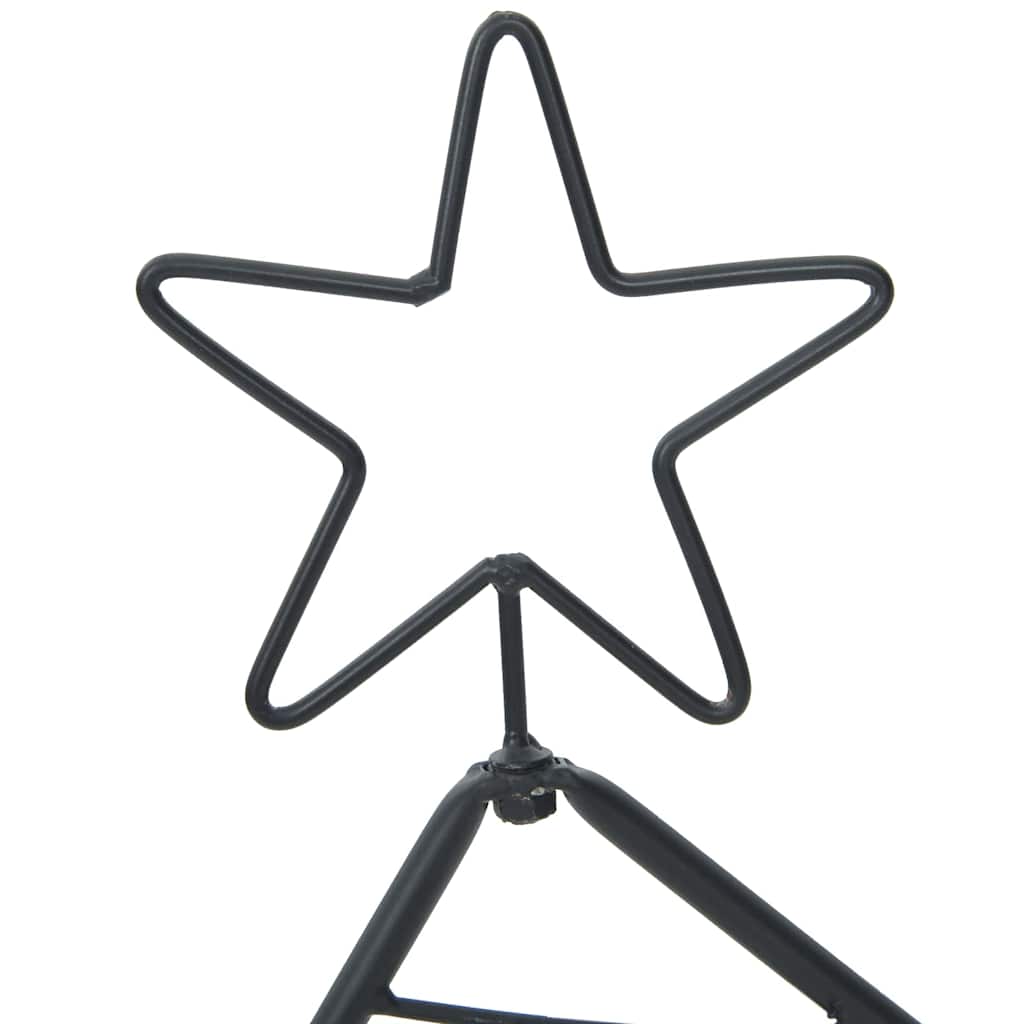 Albero di Natale in metallo con supporto Nero 60 cm Acciaio