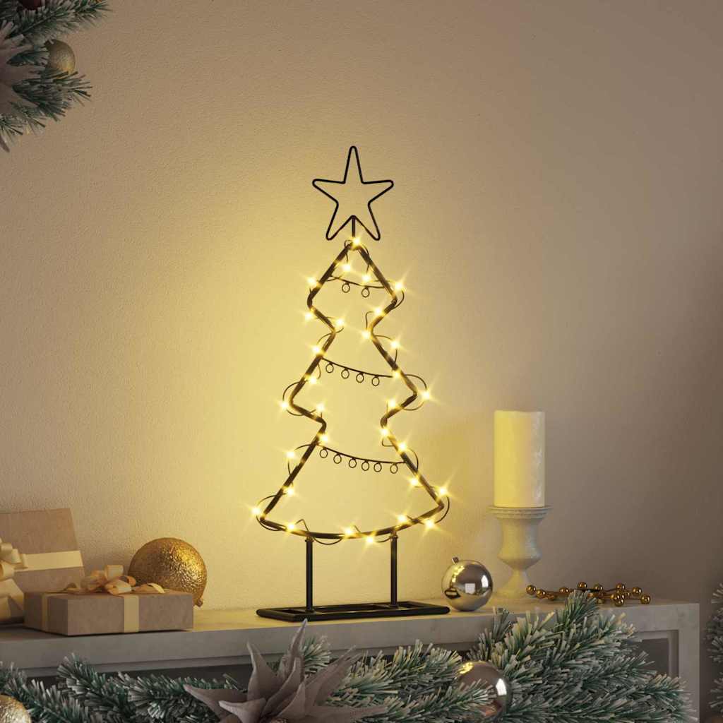 Albero di Natale in metallo con supporto Nero 60 cm Acciaio