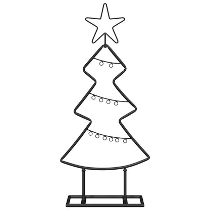 Albero di Natale in metallo con supporto Nero 60 cm Acciaio