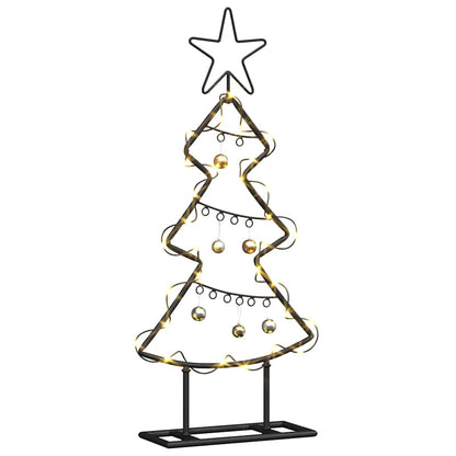 Albero di Natale in metallo con supporto Nero 60 cm Acciaio