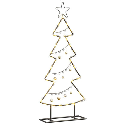 Albero di Natale in metallo con supporto Nero 90 cm Acciaio