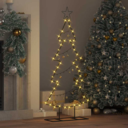 Albero di Natale in metallo con supporto Nero 125 cm Acciaio