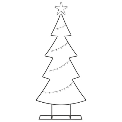 Albero di Natale in metallo con supporto Nero 125 cm Acciaio