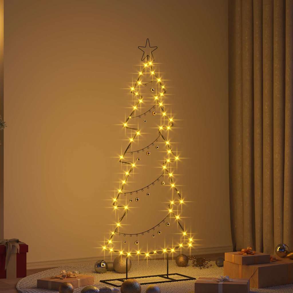 Albero di Natale in metallo con supporto Nero 150 cm Acciaio