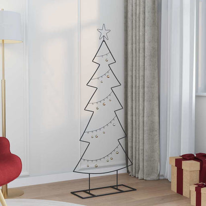 Albero di Natale in metallo con supporto Nero 150 cm Acciaio