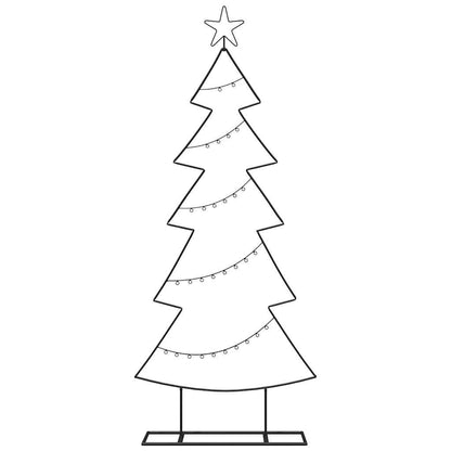 Albero di Natale in metallo con supporto Nero 150 cm Acciaio