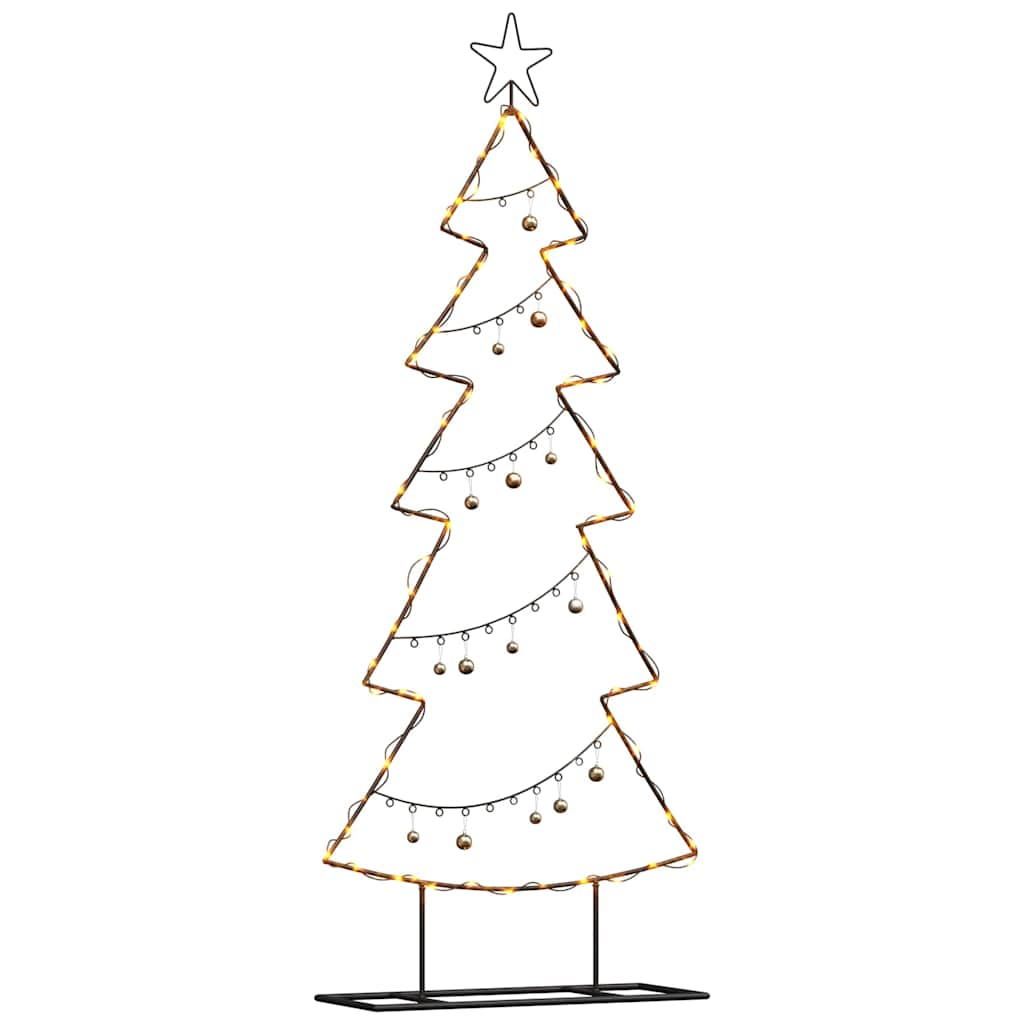 Albero di Natale in metallo con supporto Nero 150 cm Acciaio
