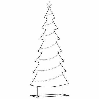 Albero di Natale in metallo con supporto Nero 210 cm Acciaio
