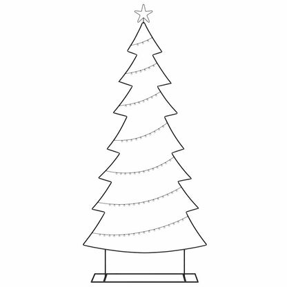 Albero di Natale in metallo con supporto Nero 210 cm Acciaio
