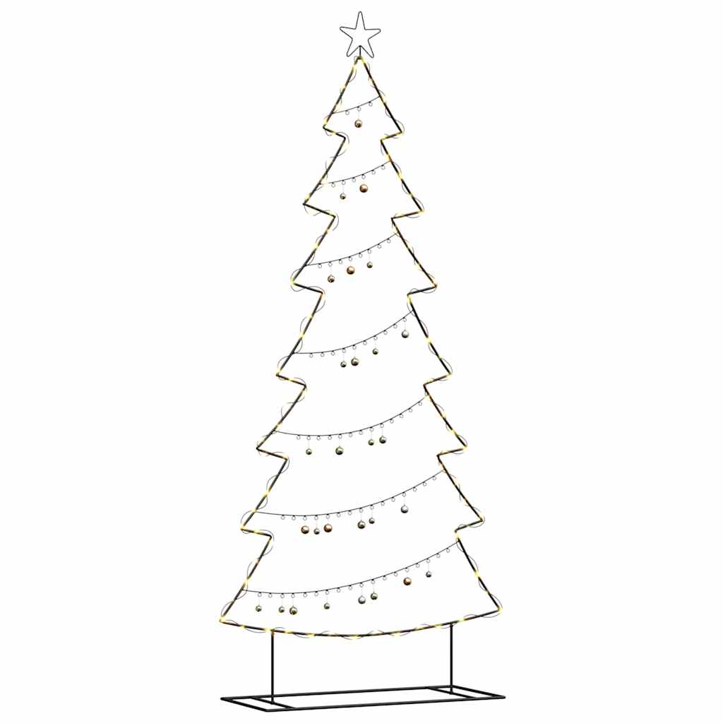 Albero di Natale in metallo con supporto Nero 210 cm Acciaio