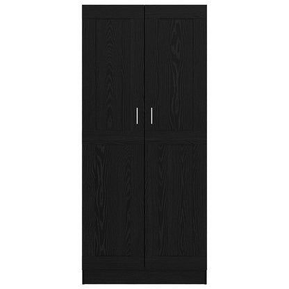Armadio per Libri Rovere Nero 82,5 x 30,5 x 185 cm