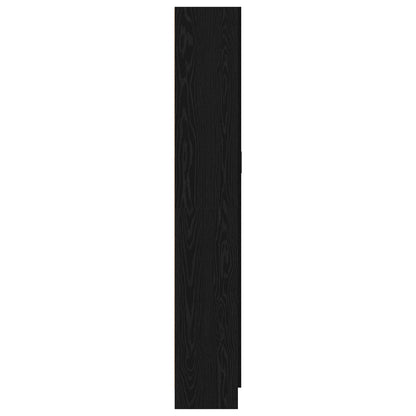 Armadio per Libri Rovere Nero 82,5 x 30,5 x 185 cm
