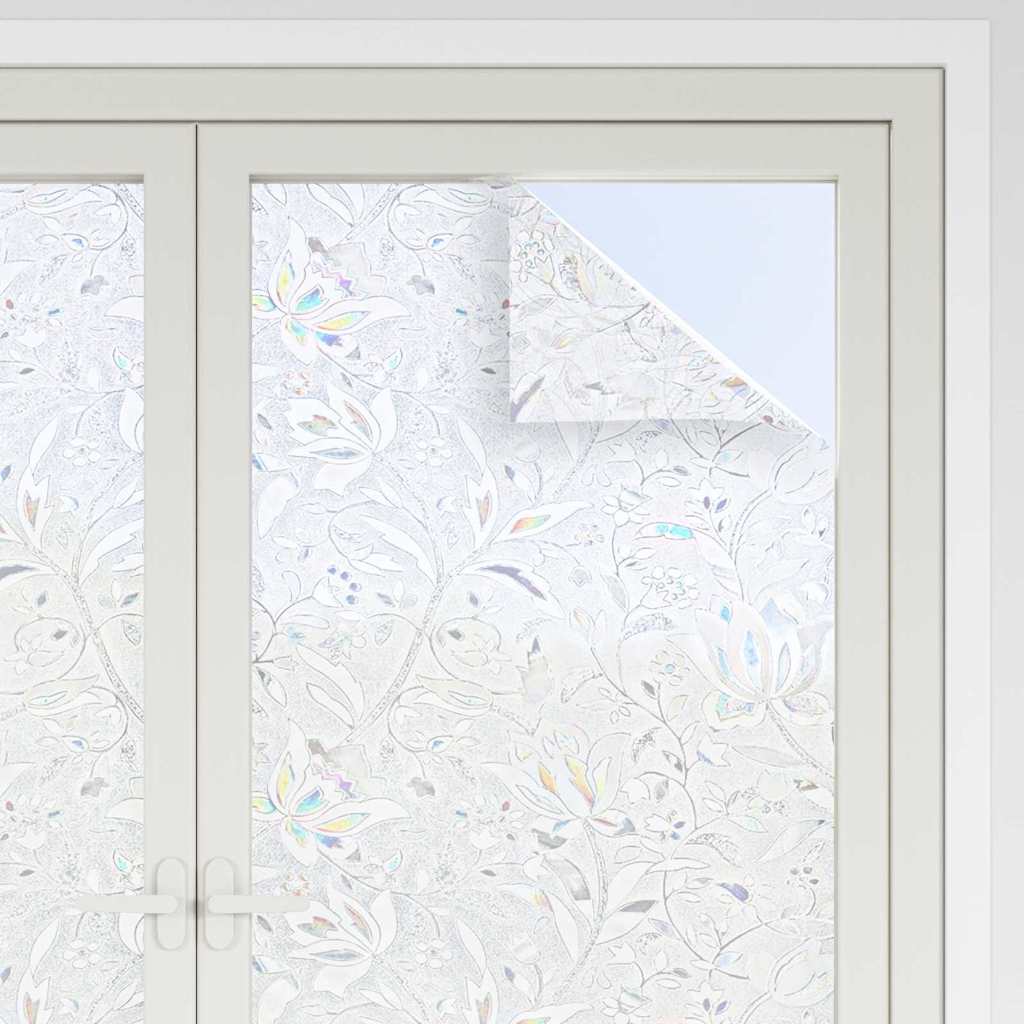 Pellicola statica per finestre Motivo Fiori 90 x 500 cm PVC