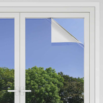 Pellicola per Finestra Solare Riflettente Statica Argento PVC | homemem39