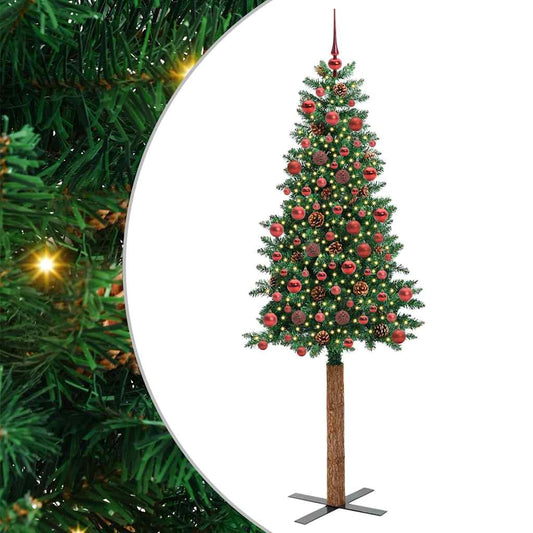 Albero di Natale snodato con 300 LED con supporto Verde 180 cm