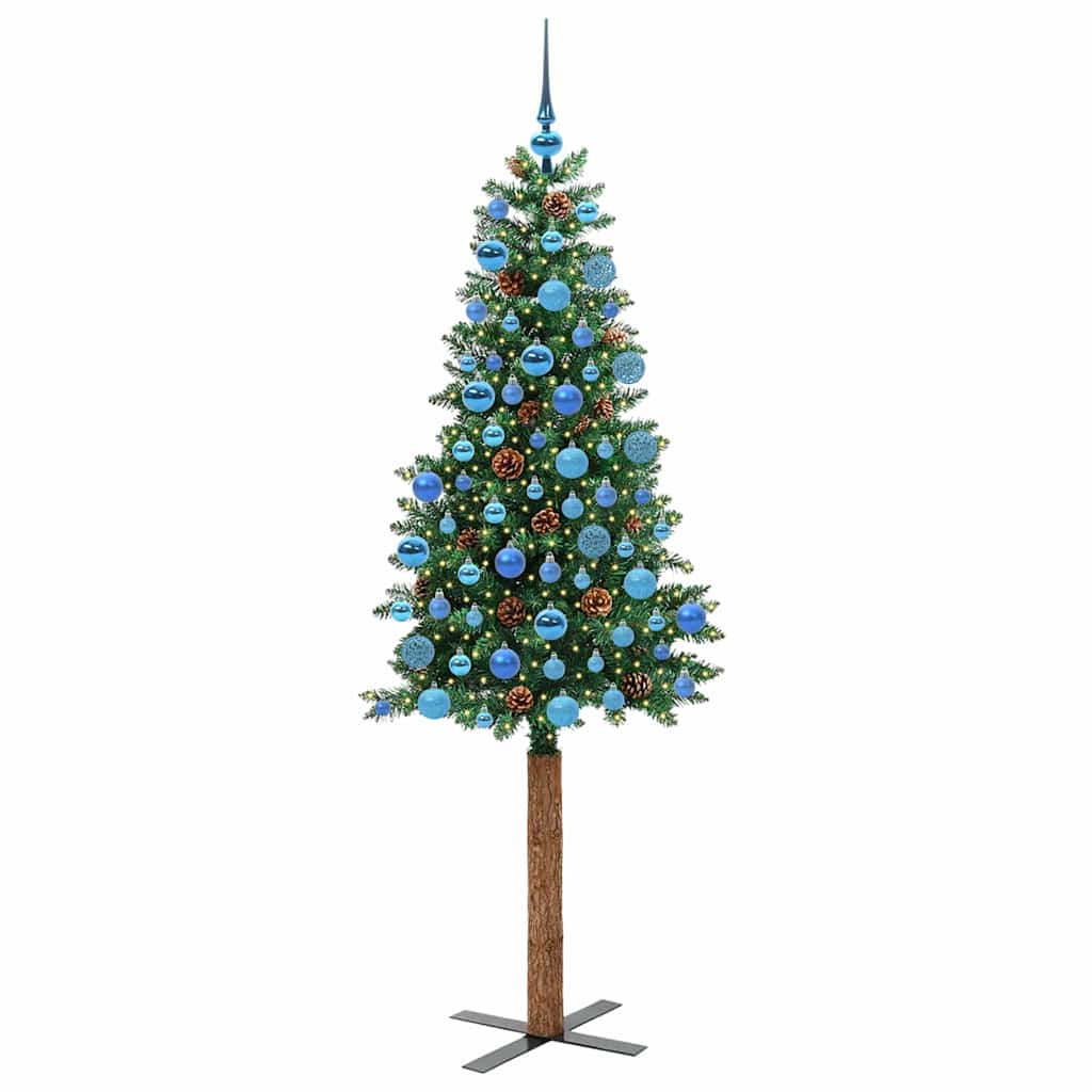 Albero di Natale snodato con 300 LED con supporto Verde 180 cm
