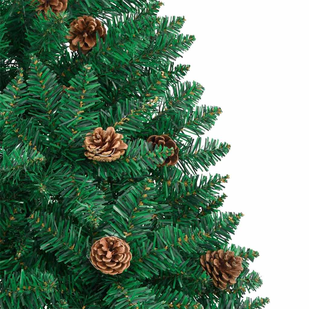 Albero di Natale snodato con 300 LED con supporto Verde 210 cm