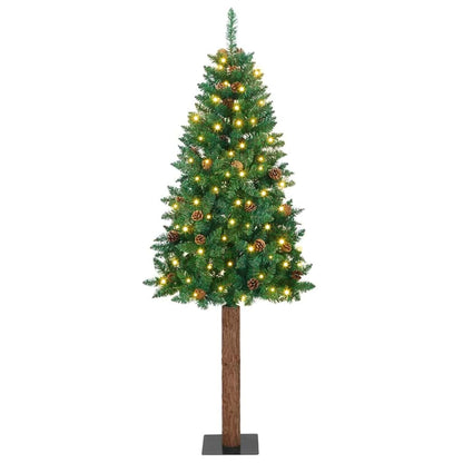 Albero di Natale snodato con 300 LED con supporto Verde 210 cm