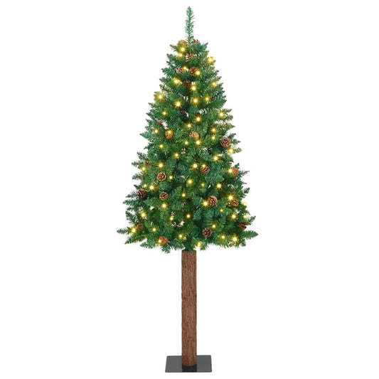 Albero di Natale snodato con 300 LED con supporto Verde 210 cm