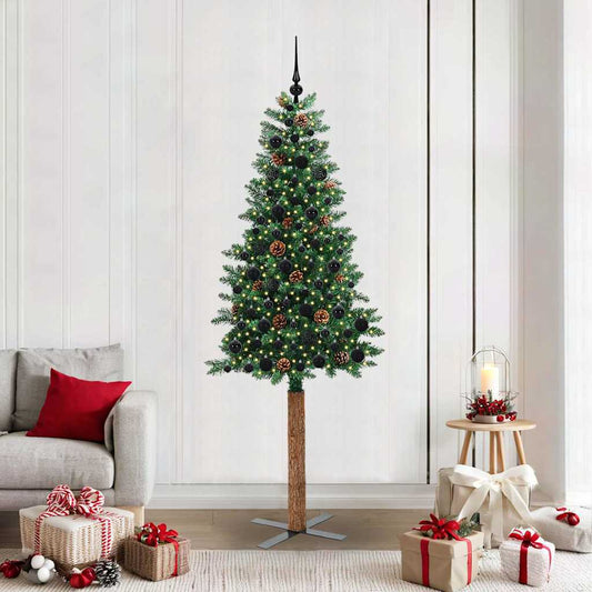 Albero di Natale snodato con 300 LED con supporto Verde 210 cm | homemem39