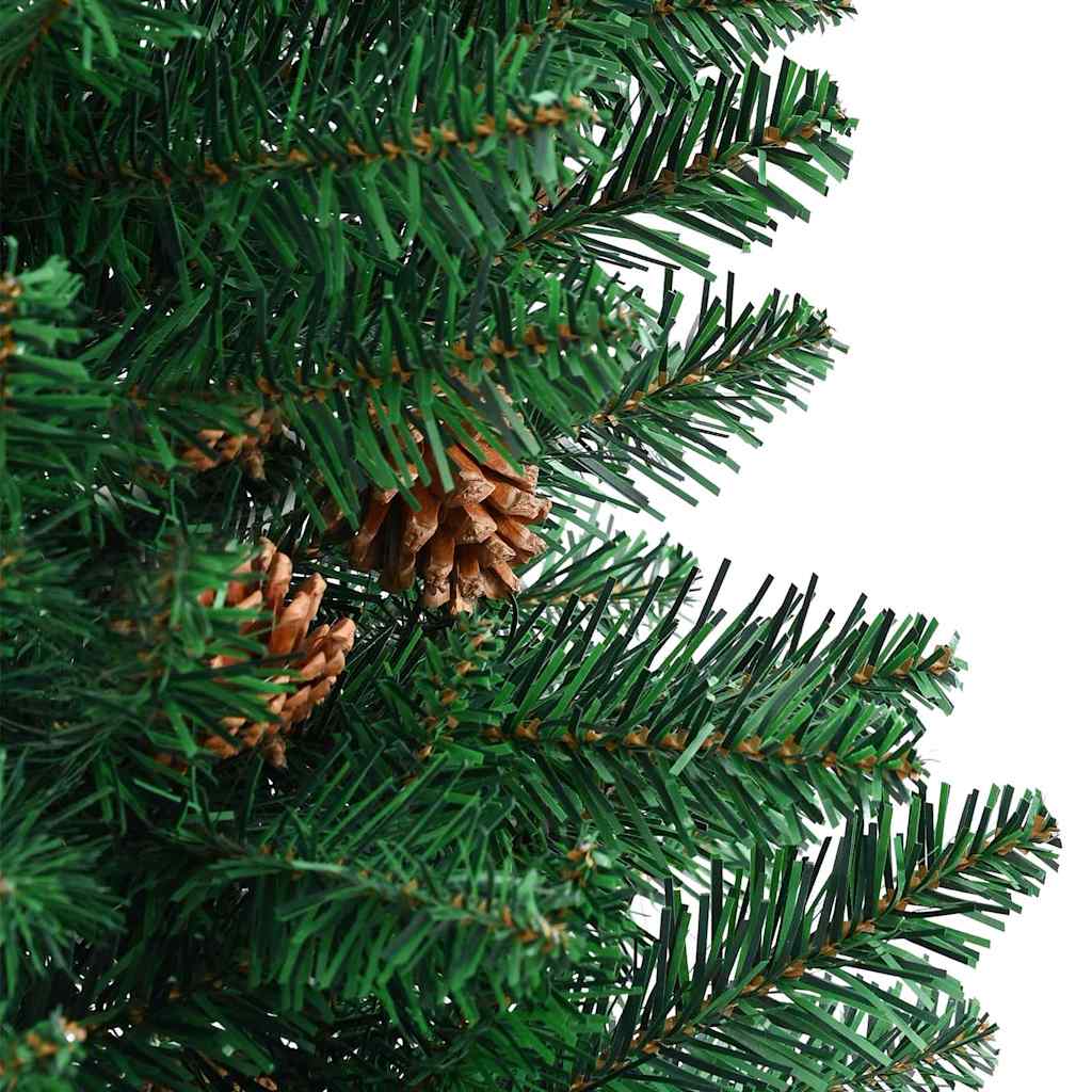 Albero di Natale snodato con 300 LED con supporto Verde 210 cm