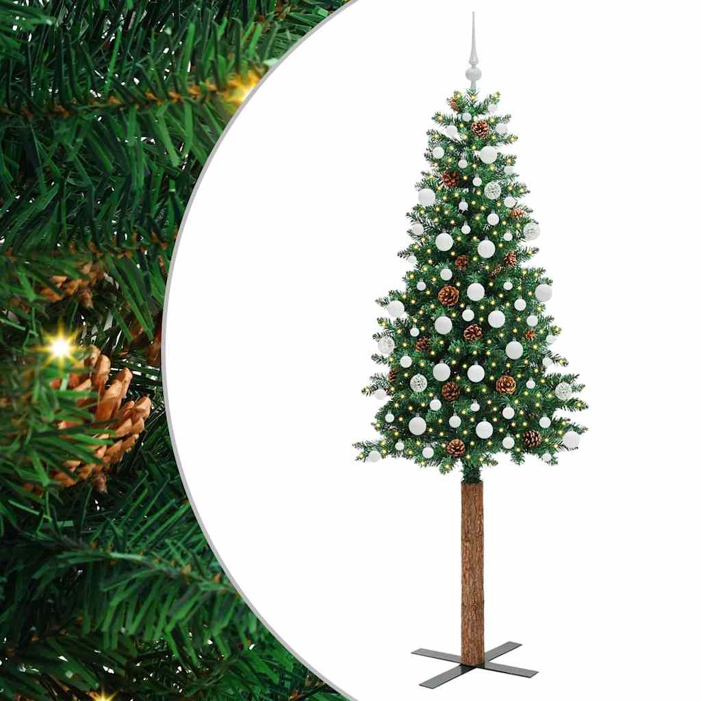 Albero di Natale snodato con 300 LED con supporto Verde 210 cm | homemem39