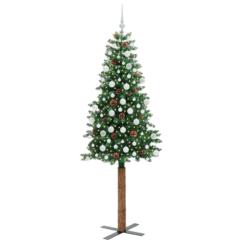 Albero di Natale snodato con 300 LED con supporto Verde 210 cm | homemem39