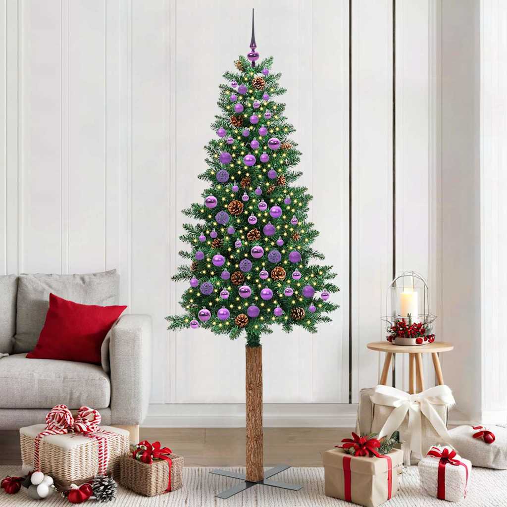 Albero di Natale snodato con 300 LED con supporto Verde 210 cm | homemem39