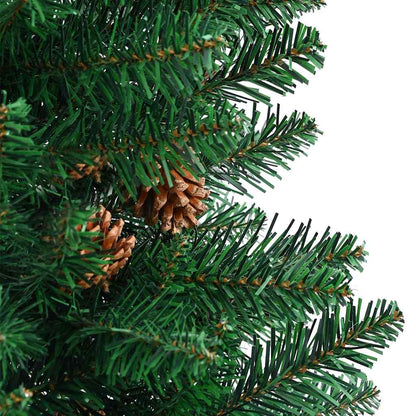 Albero di Natale snodato con 300 LED con supporto Verde 210 cm
