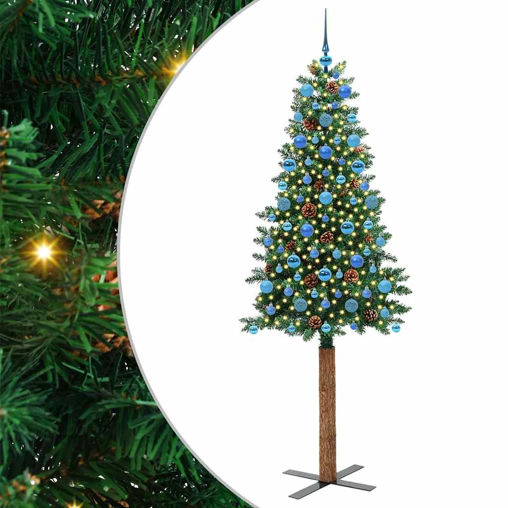 Albero di Natale snodato con 300 LED con supporto Verde 210 cm | homemem39