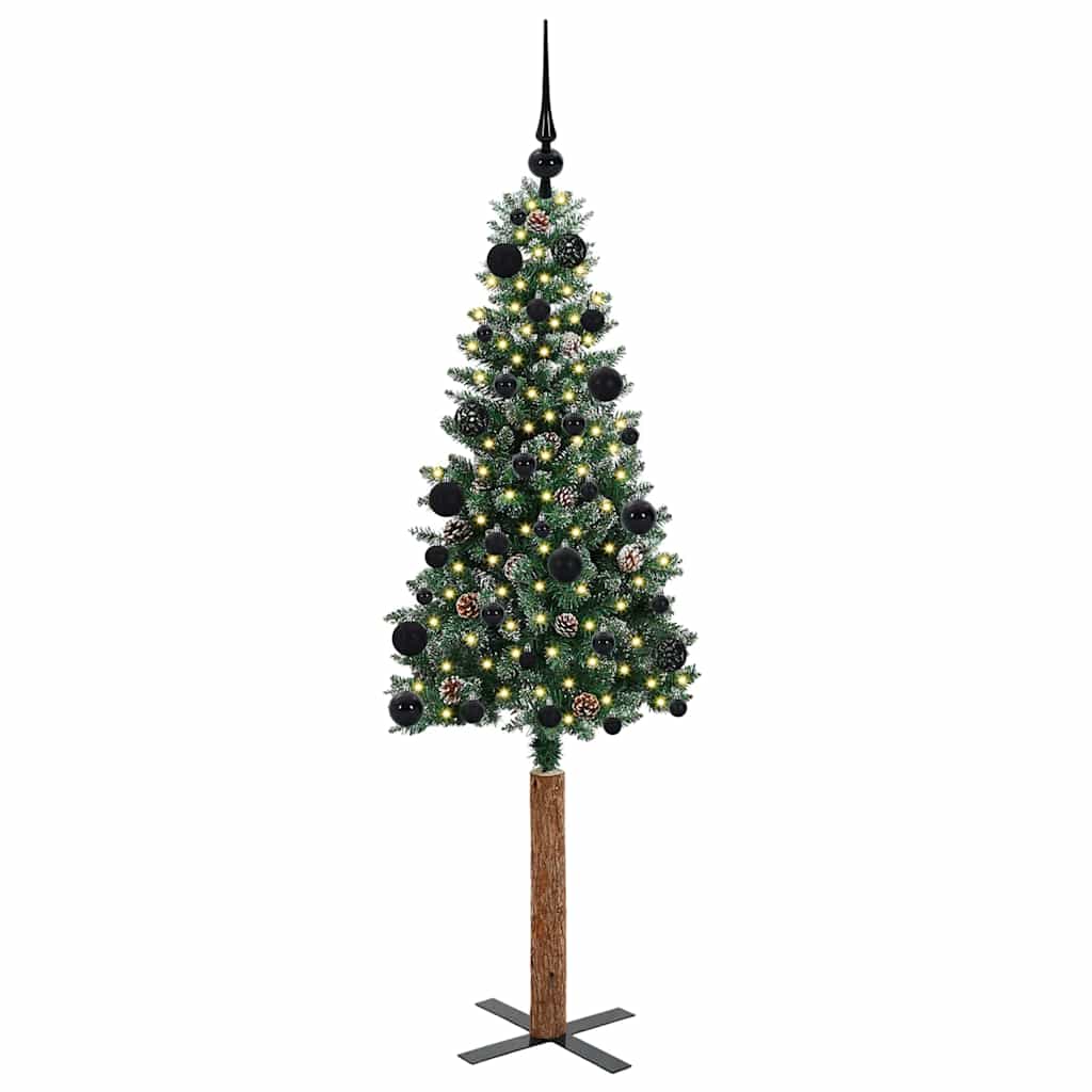 Albero di Natale snodato con 150 LED con supporto Verde 150 cm