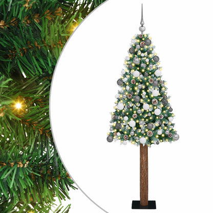 Albero di Natale snodato con 300 LED con supporto Verde 180 cm