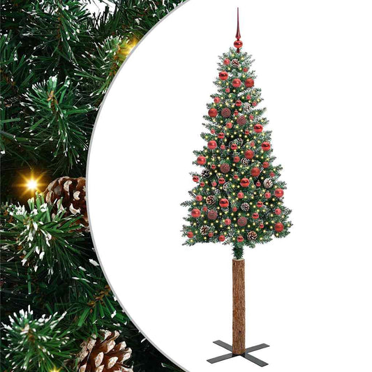 Albero di Natale snodato con 300 LED con supporto Verde 180 cm