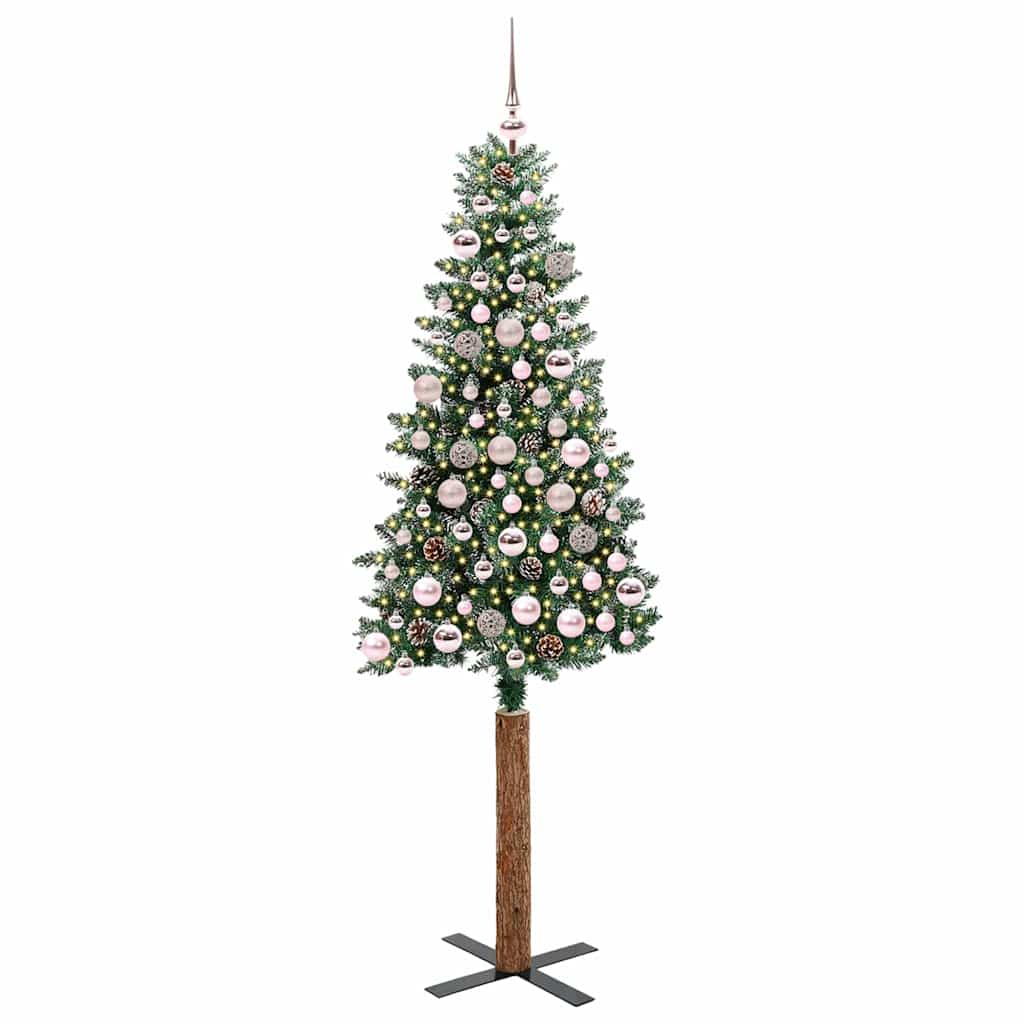 Albero di Natale snodato con 300 LED con supporto Verde 180 cm