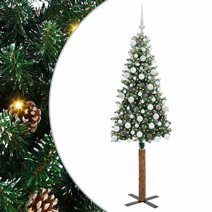 Albero di Natale snodato con 300 LED con supporto Verde 180 cm