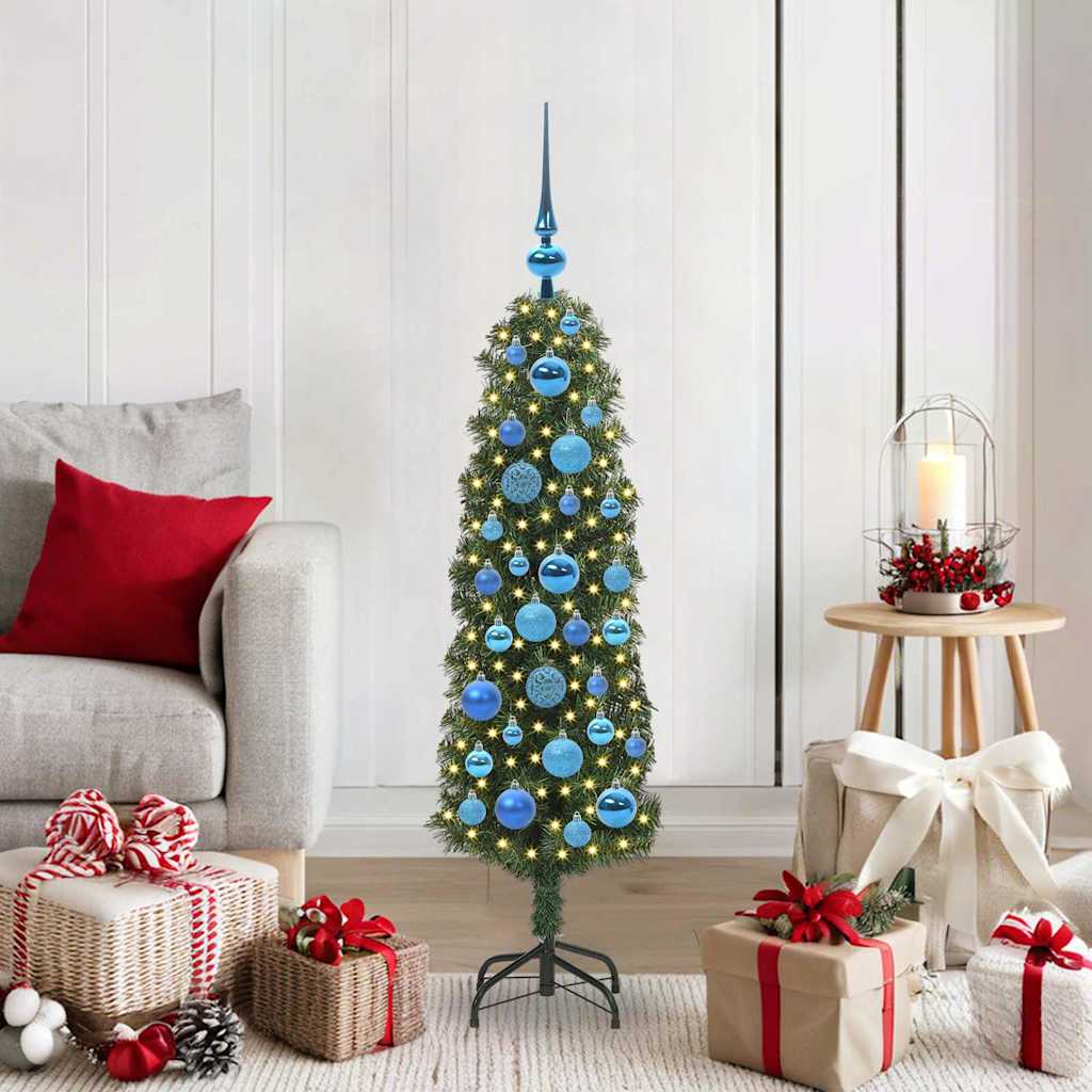 Albero di Natale artificiale con 150 LED Verde 120 cm | homemem39