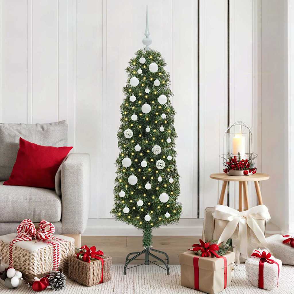 Albero di Natale artificiale con 150 LED Verde 150 cm | homemem39