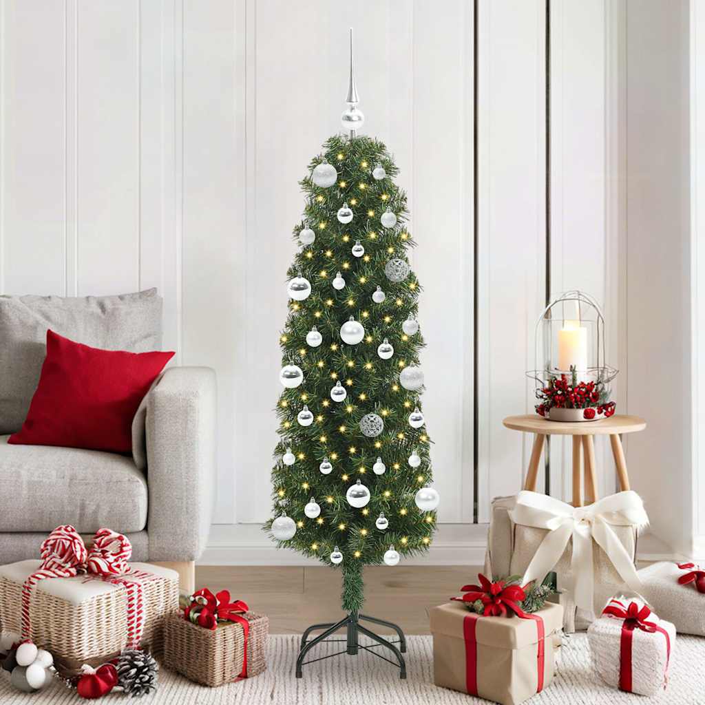 Albero di Natale artificiale con 150 LED Verde 150 cm | homemem39