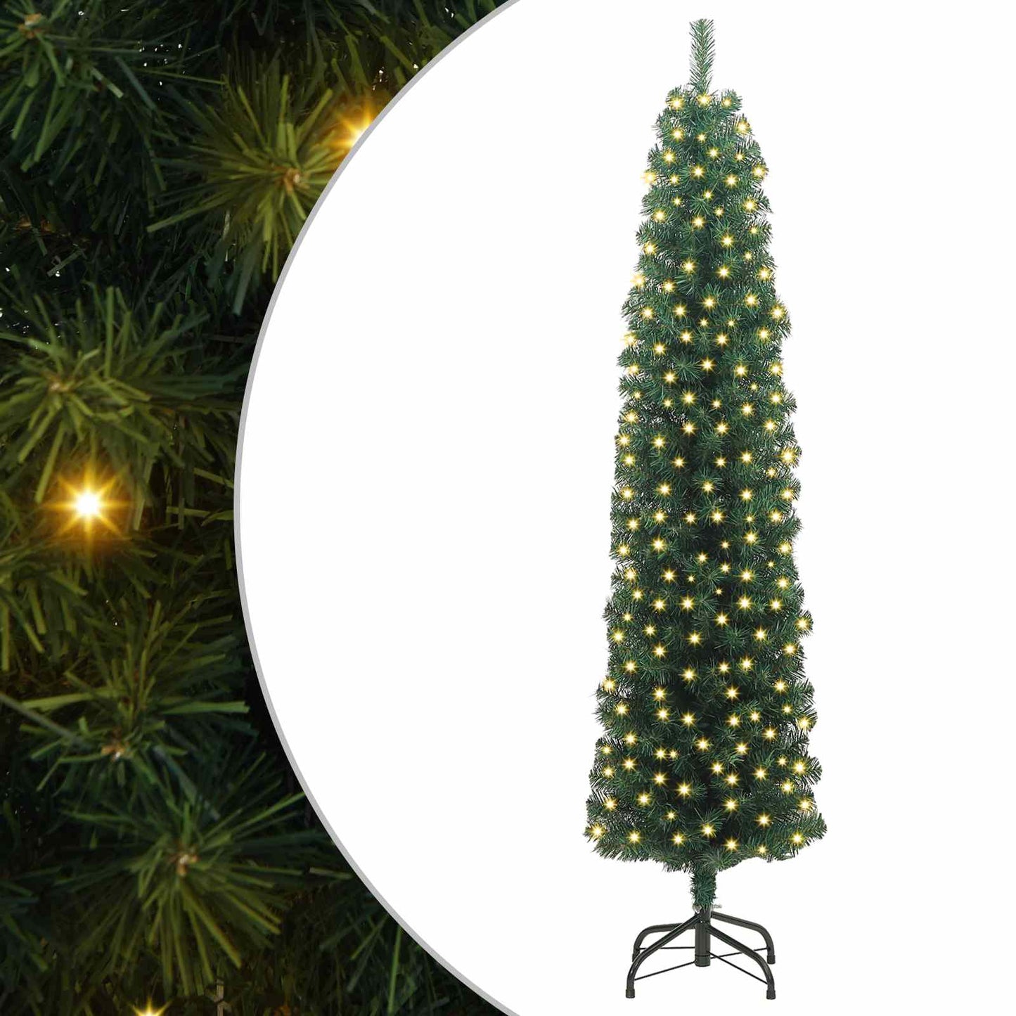 Albero di Natale artificiale con 300 LED Verde 180 cm
