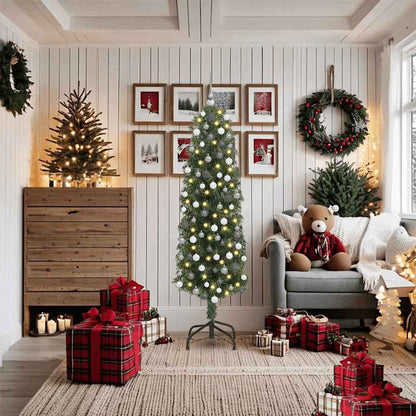 Albero di Natale artificiale con 300 LED Verde 180 cm | homemem39