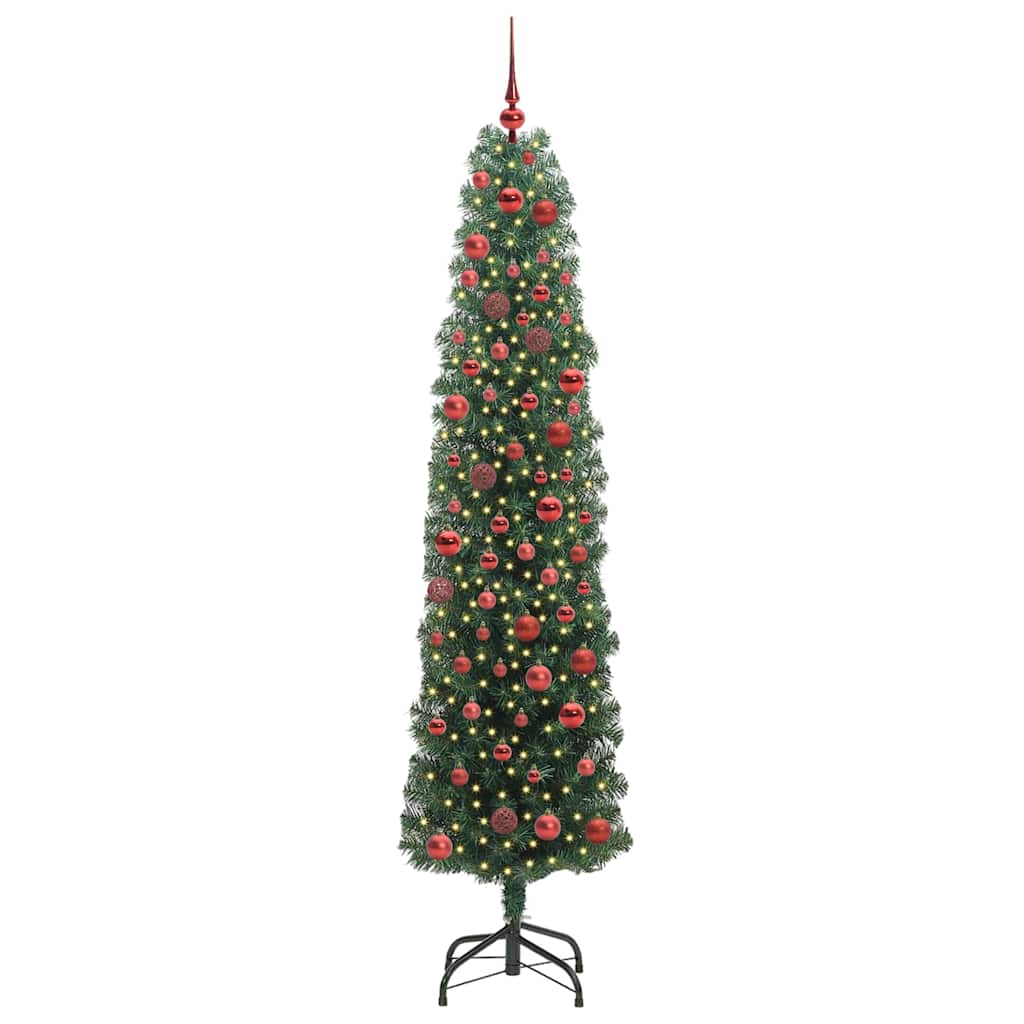 Albero di Natale artificiale con 300 LED Verde 180 cm | homemem39
