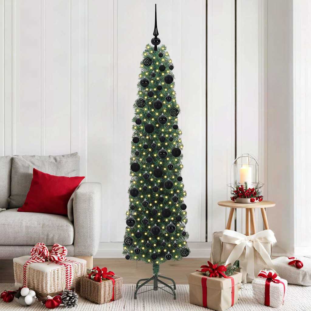Albero di Natale artificiale con 300 LED Verde 180 cm | homemem39