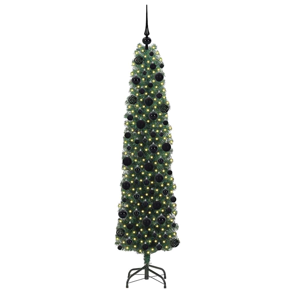 Albero di Natale artificiale con 300 LED Verde 180 cm | homemem39