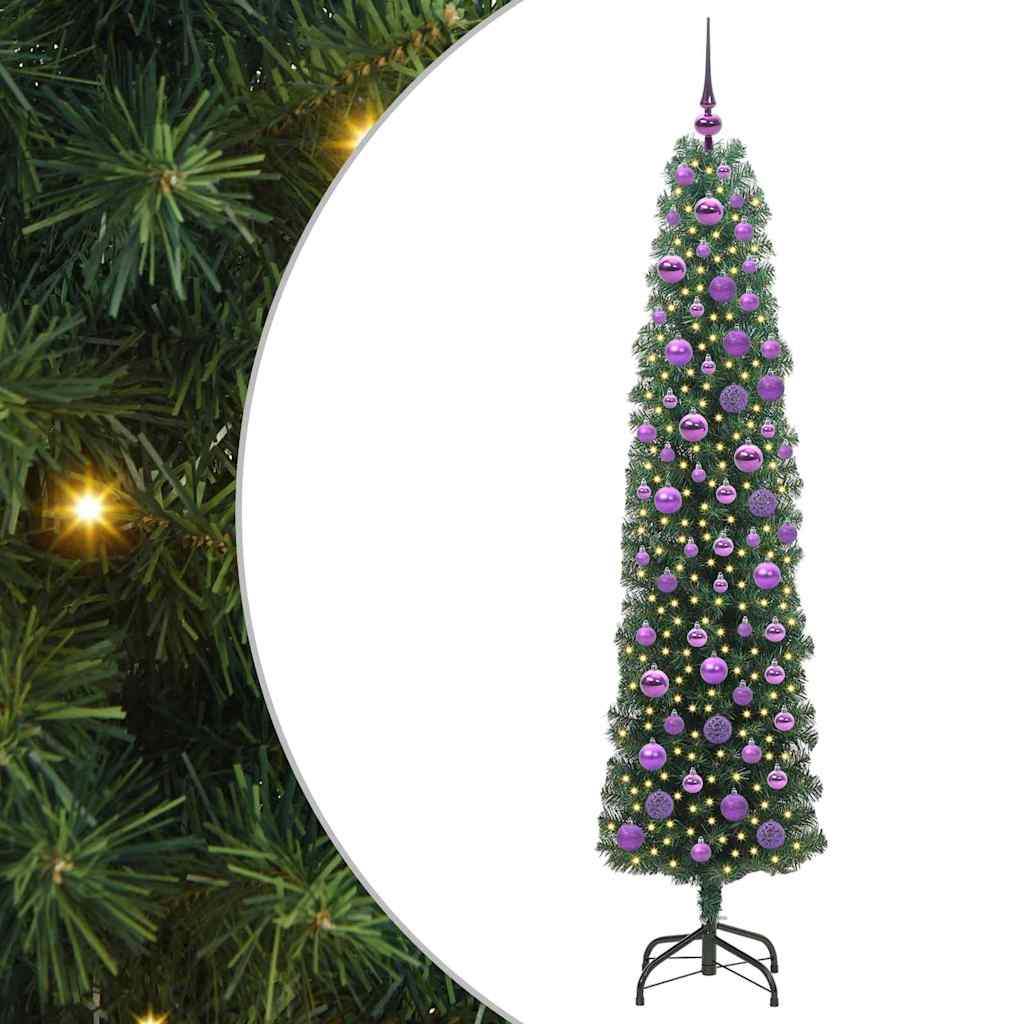 Albero di Natale artificiale con 300 LED Verde 180 cm