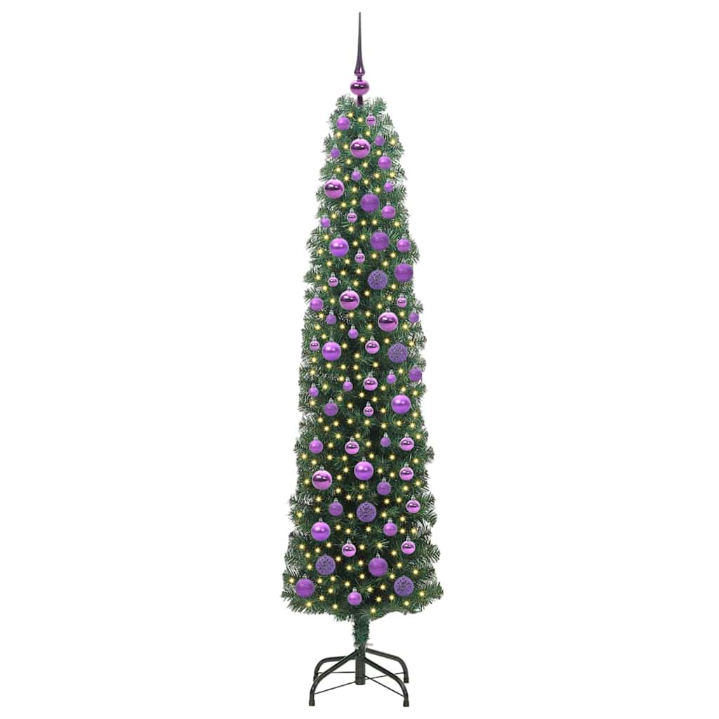 Albero di Natale artificiale con 300 LED Verde 180 cm | homemem39