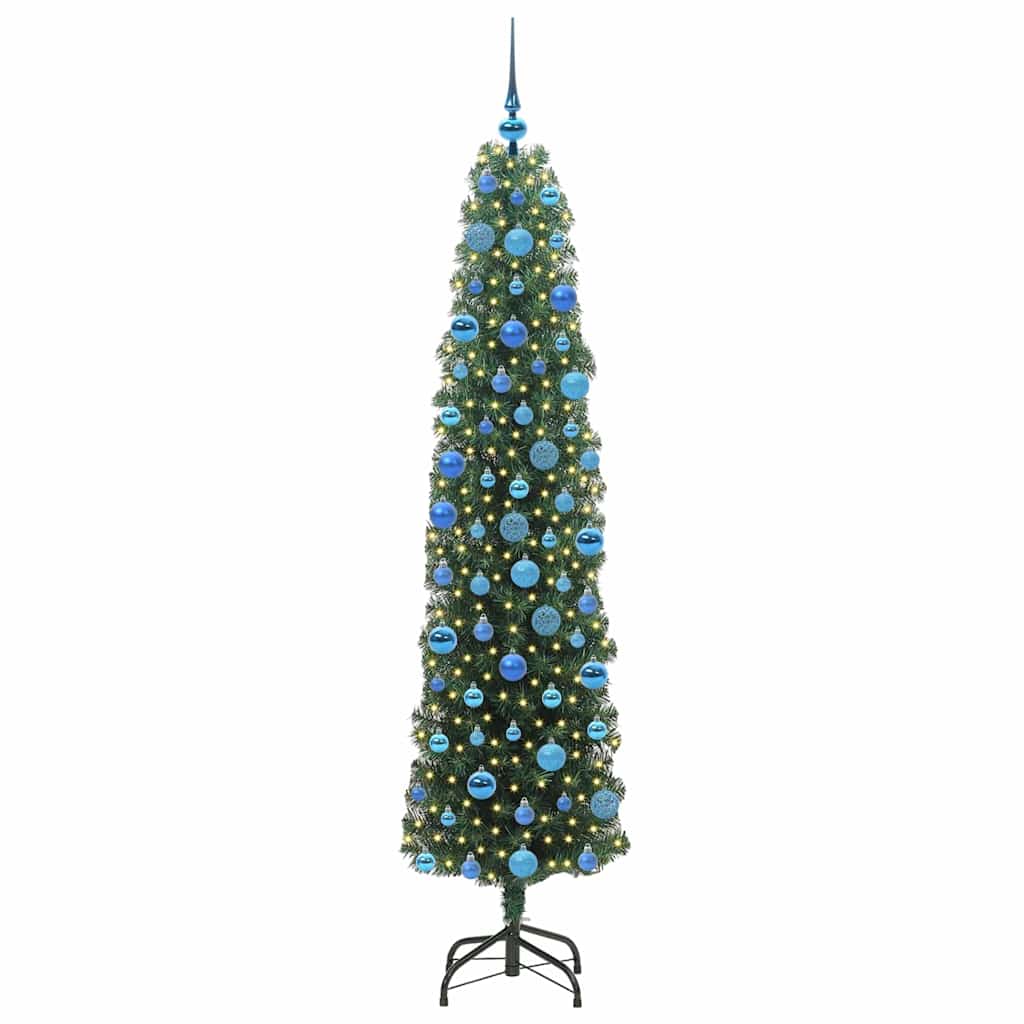 Albero di Natale artificiale con 300 LED Verde 180 cm | homemem39
