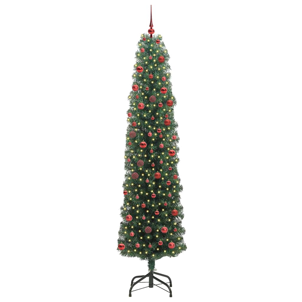 Albero di Natale artificiale con 300 LED Verde 210 cm | homemem39